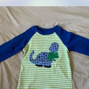 Striped Dinosaur Long Sleeve Shirt